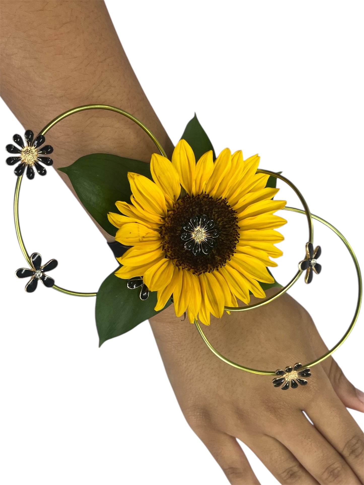 Golden Sunflower Wristlet