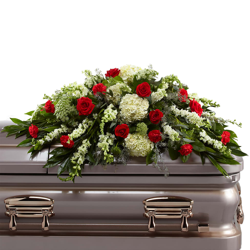 garden elegance casket spray Sincerity Casket Spray