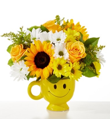 Be Happy with Roses & Sunflowers