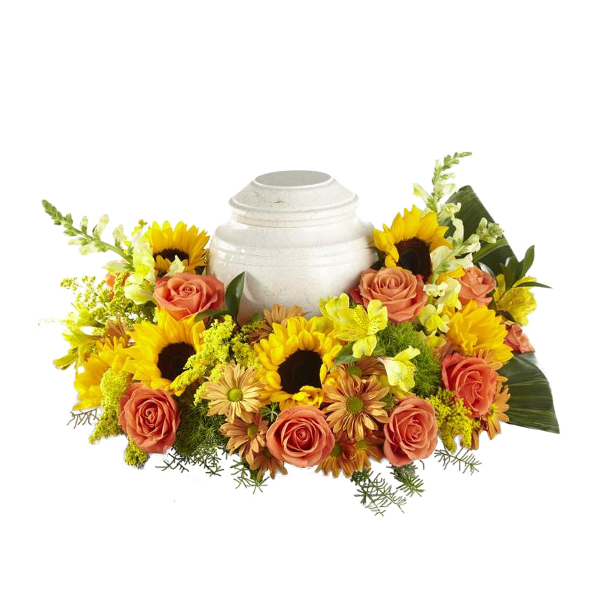 Faithful Sunflower Cremation Adornment