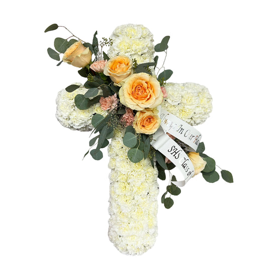 Floral Cross Easel