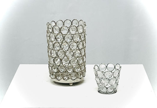 Silver and Crystal Centerpieces