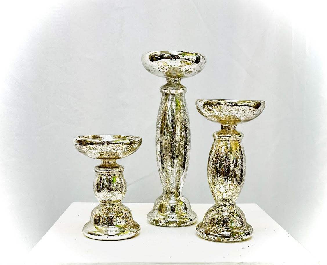 Mercury Glass Candle Holders