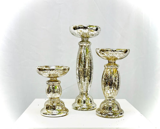 Mercury Glass Candle Holders