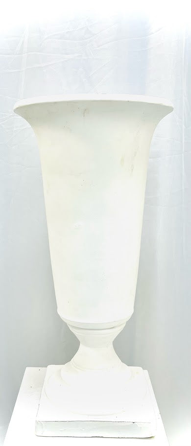Tall White Urn