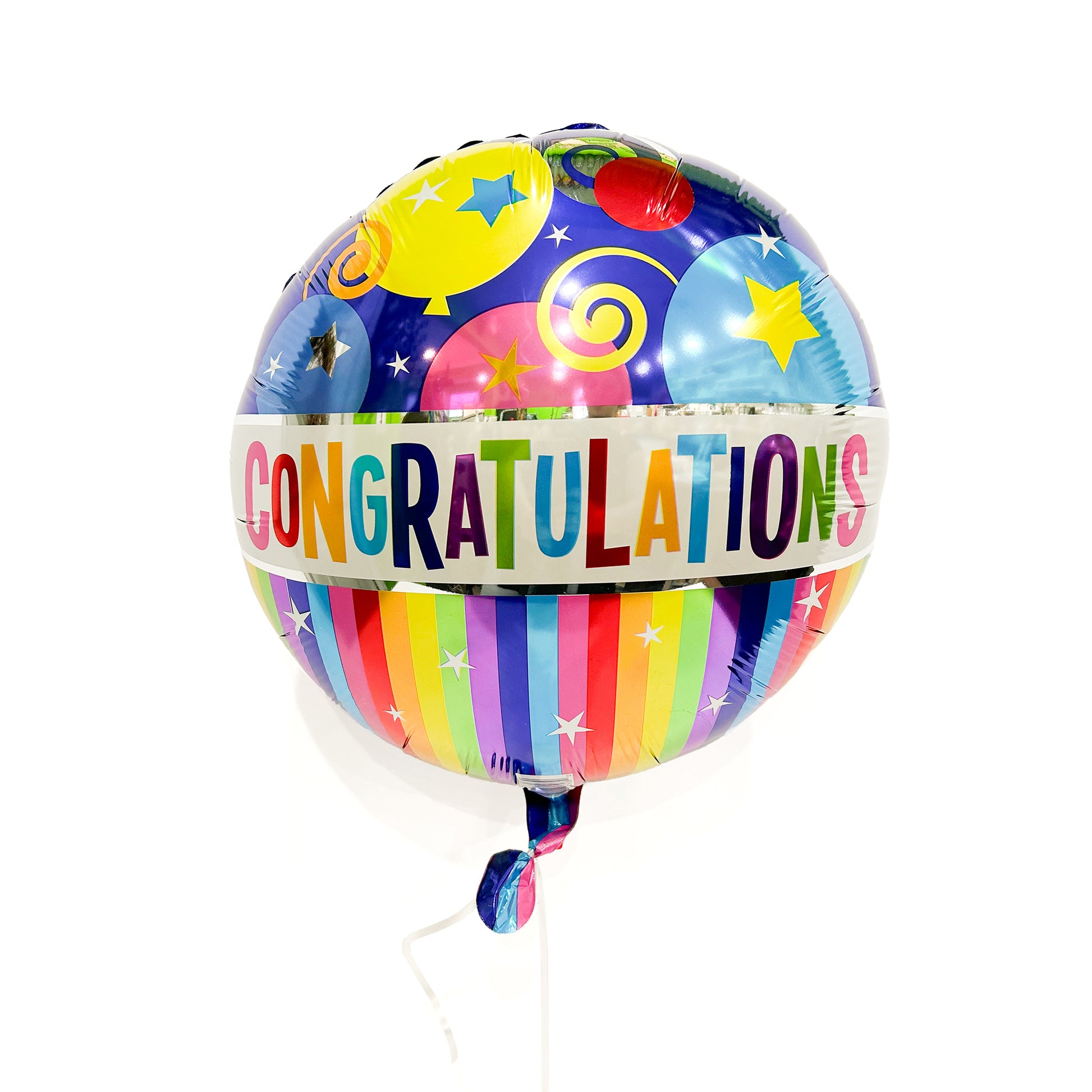 Congratulations multi-color mylar balloon
