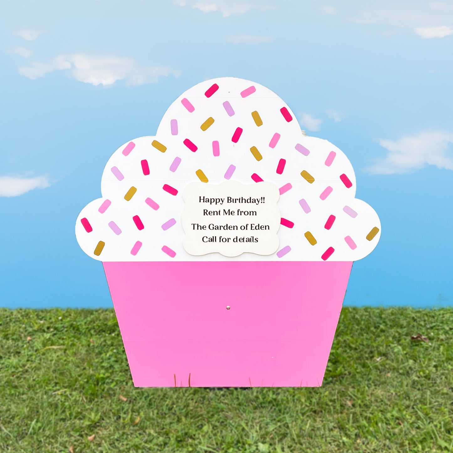 Pink Perfection Cupcake Sign