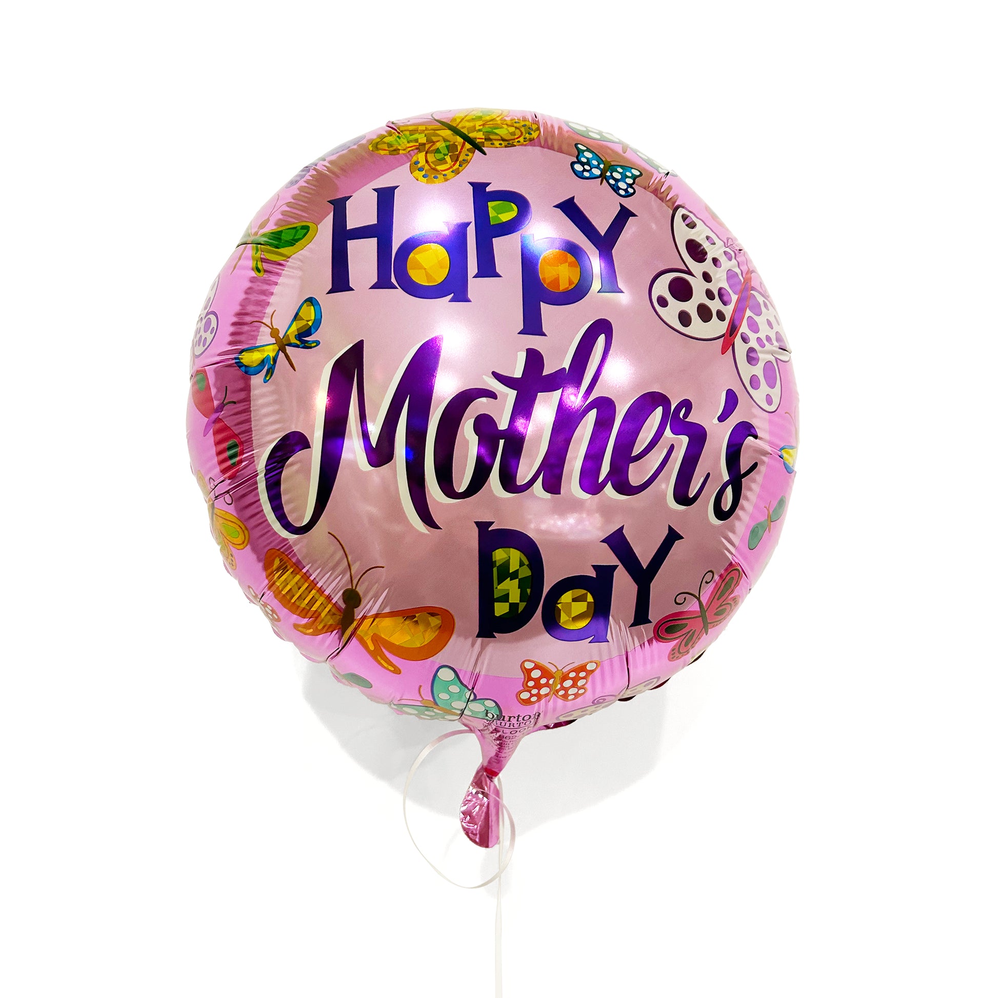 Happy mother's day pink with butterflies mylar balloon