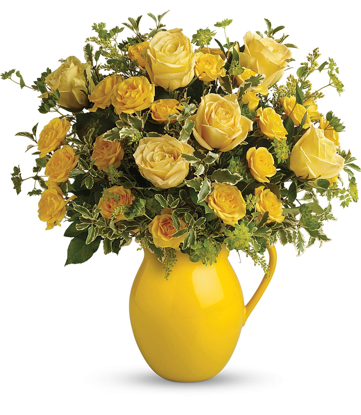 Sunny Day Pitcher of Roses Bouquet